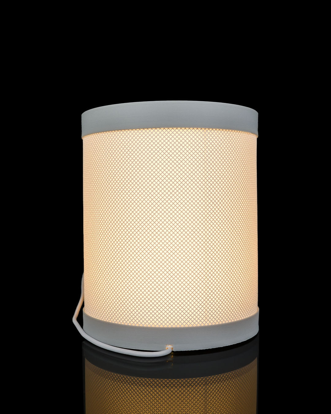 Memo Tower — a 3D-printed table lamp and desk organizer — close-up detail