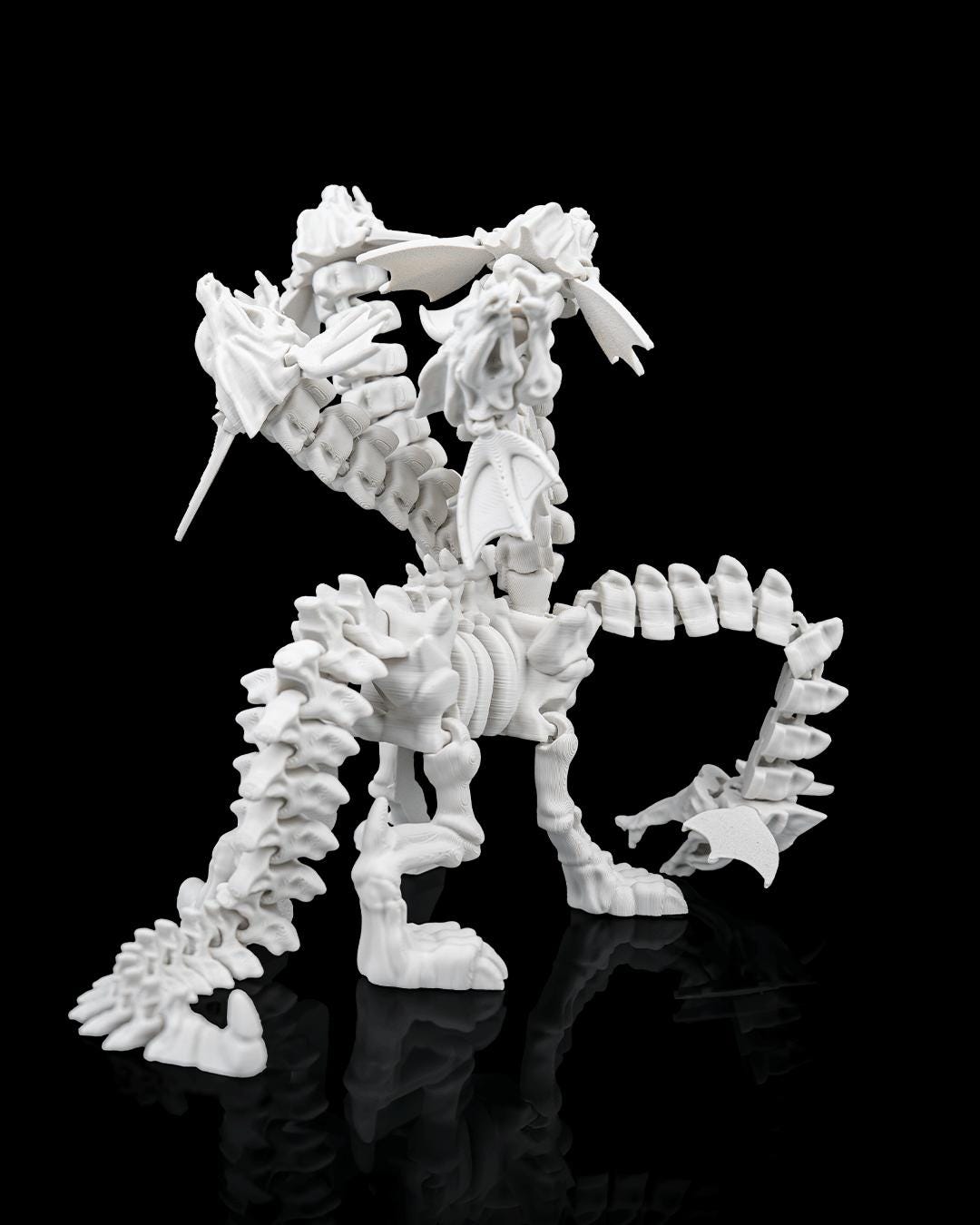 Articulated Hydra Skeleton Figure: Mythic Labyrinth Collectible, Fantasy Desk Toy