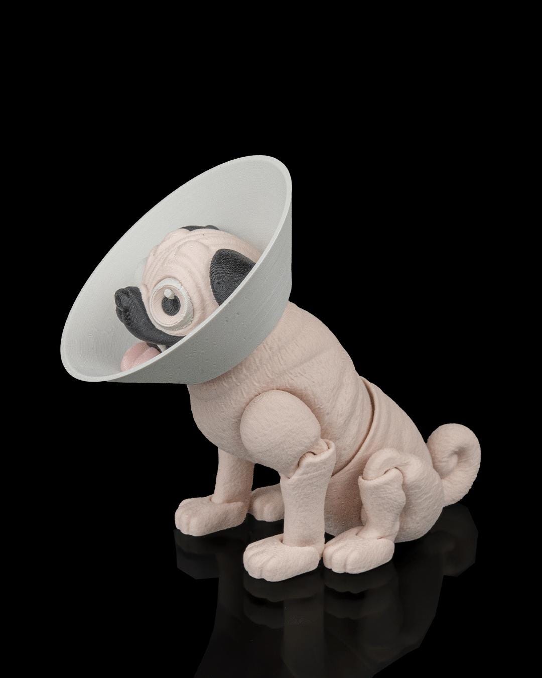 Articulated Pug Figurine: Peanut the Pug Desk Toy, Dog Lover Gift