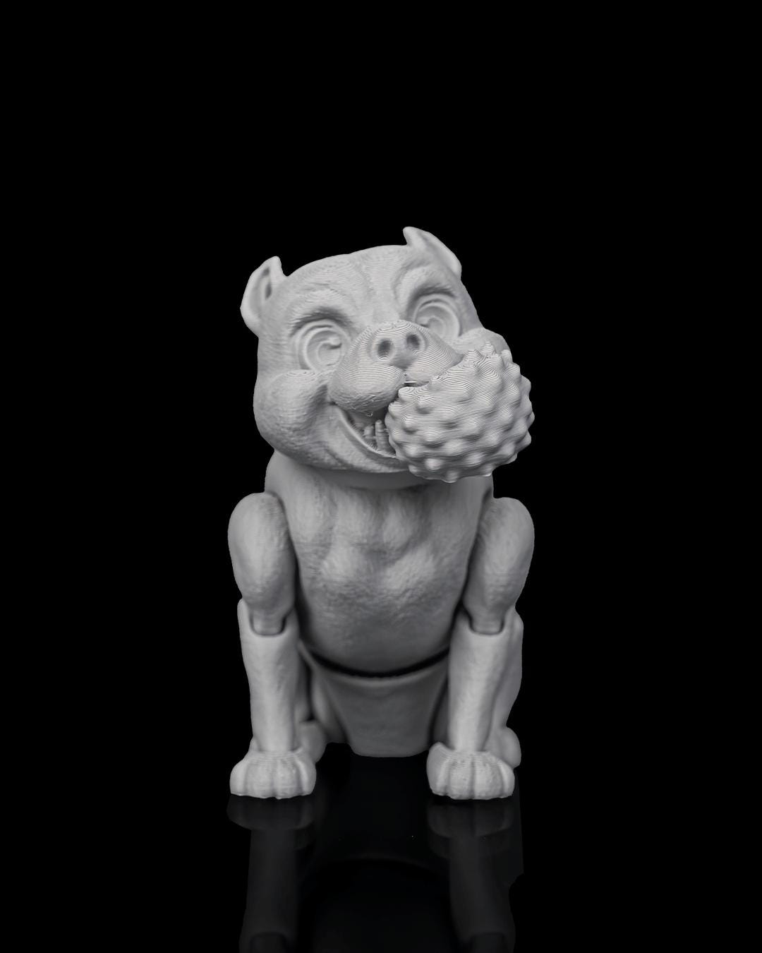 Articulated American Bully Dog Toy: Diesel, Desk Companion, Dog Lover Gift