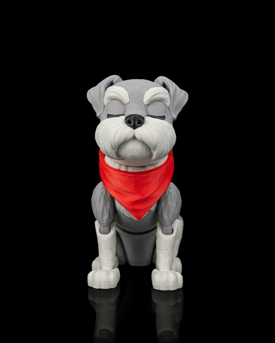 Articulated Schnauzer Dog Toy: George, Desk Companion, Dog Lover Gift