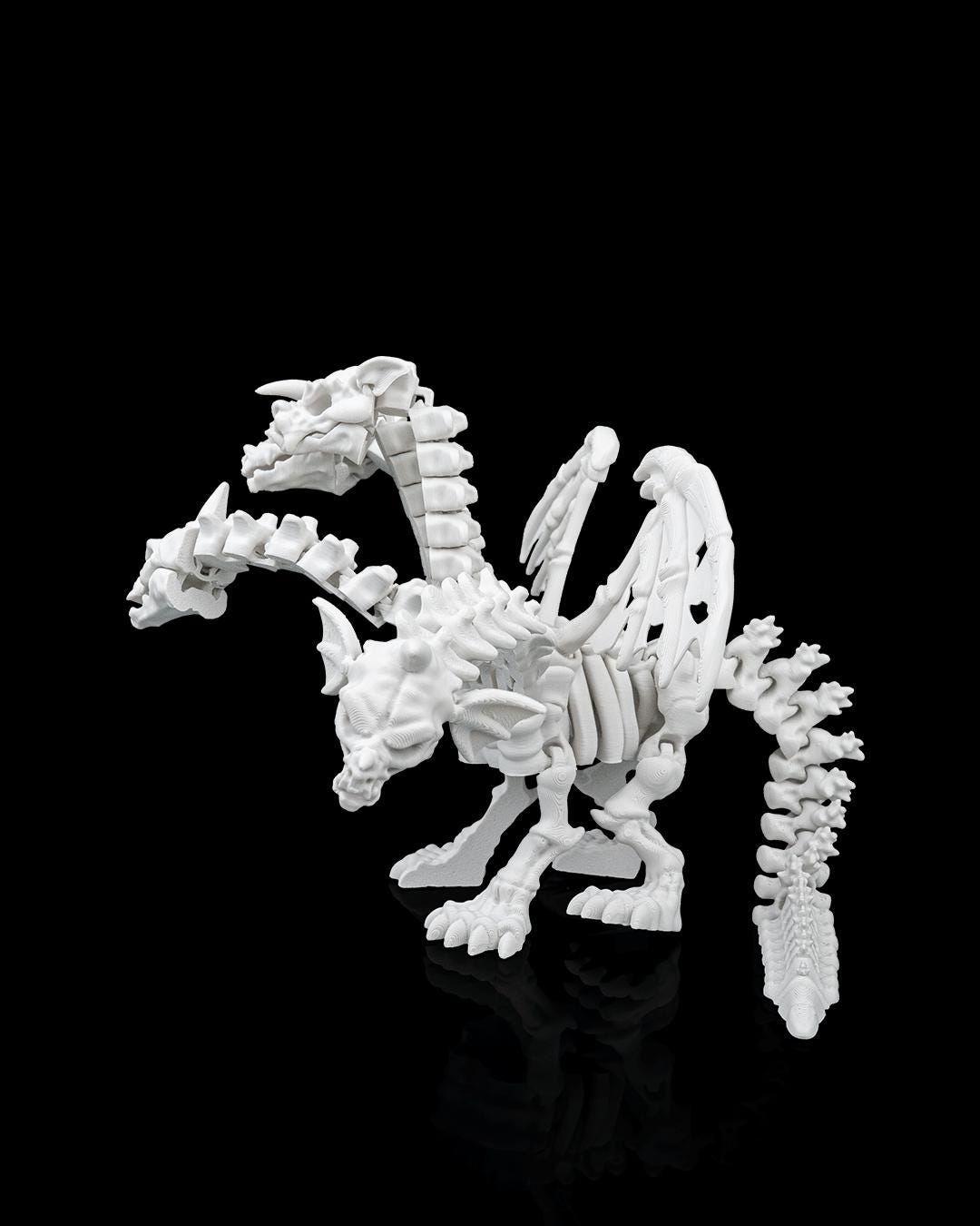 Articulated Pentadragon Skeleton Figure: Mythic Labyrinth Collectible, Fantasy Desk Toy