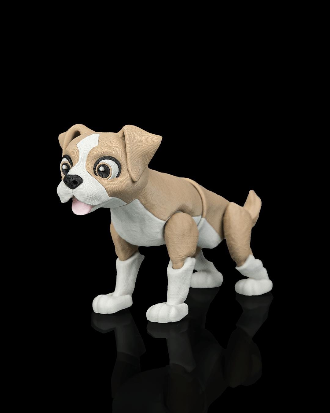 Articulated Boxer Dog Collectible: Apollo with Ball Desk Companion
