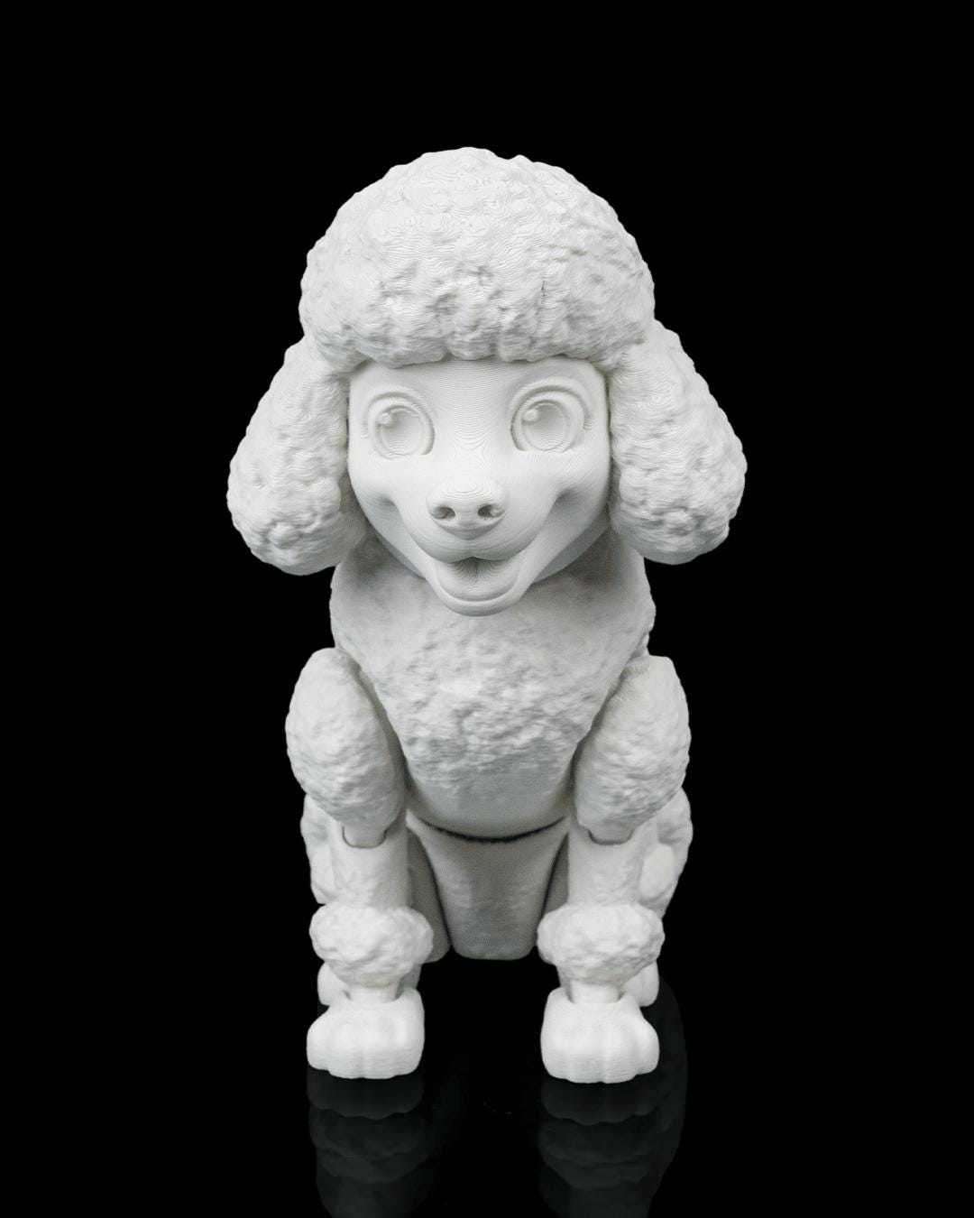 Articulated Poodle Figurine: Barbara, Desk Companion, Dog Lover Gift