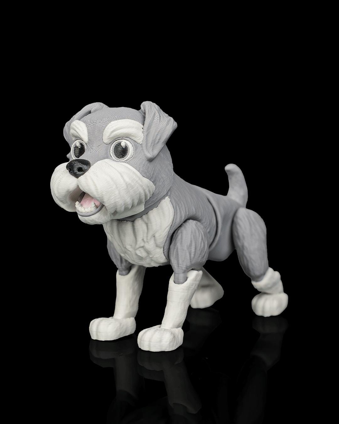 Articulated Schnauzer Dog Toy: George, Desk Companion, Dog Lover Gift