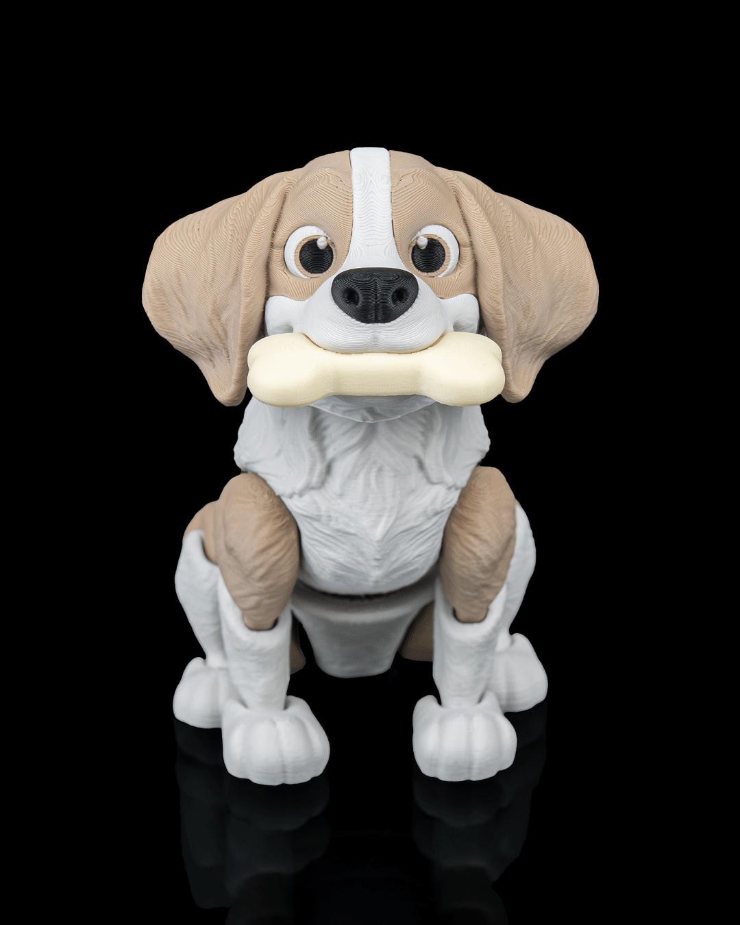 Articulated Beagle Dog Toy: Milo, Lifelike Poseable Desk Buddy, Dog Lover Gift