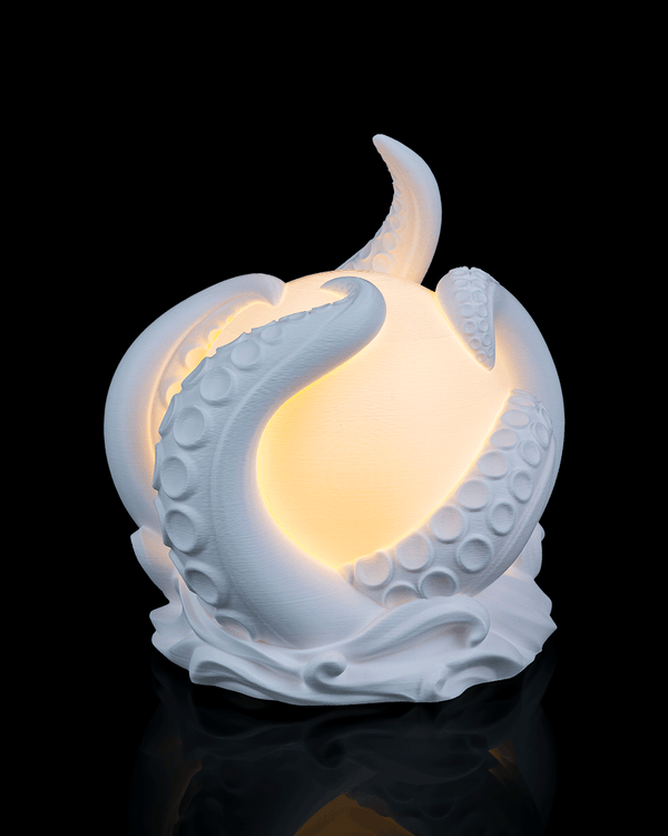 Abyss Sphere Table Lamp — 3D-printed deep-sea sphere table lamp (view 1)