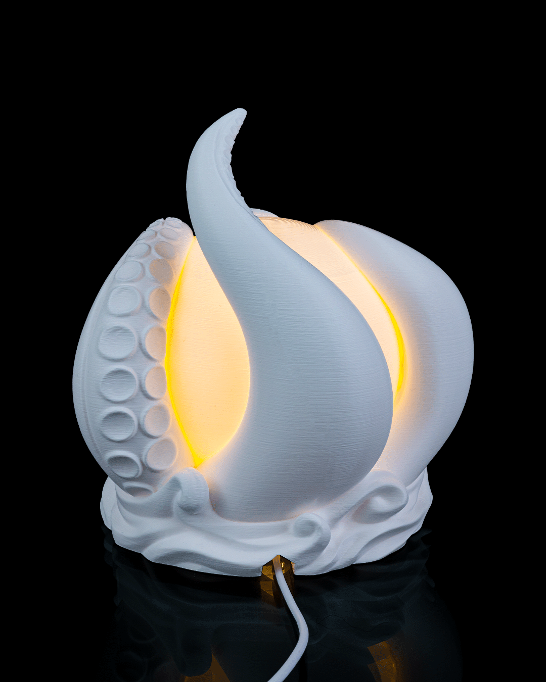 Abyss Sphere Table Lamp — 3D-printed deep-sea sphere table lamp (view 3)