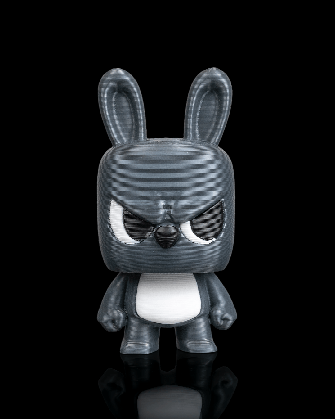 Anty Bunny articulated 3D-printed collectible keyring — front view