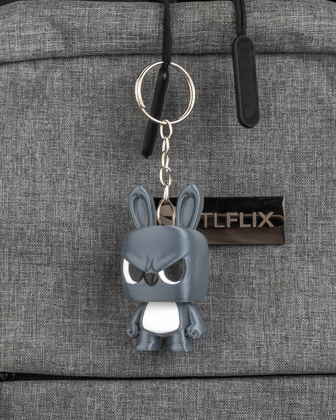 Anty Bunny articulated 3D-printed collectible keyring — three-quarter angle