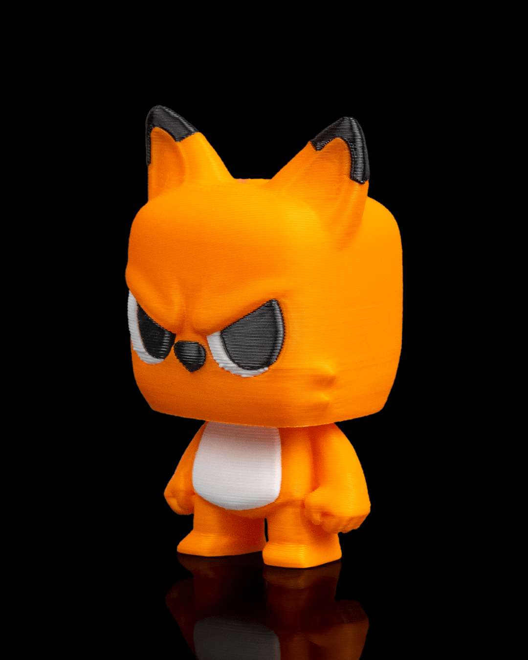 Anty Fox articulated 3D-printed collectible keyring — side profile
