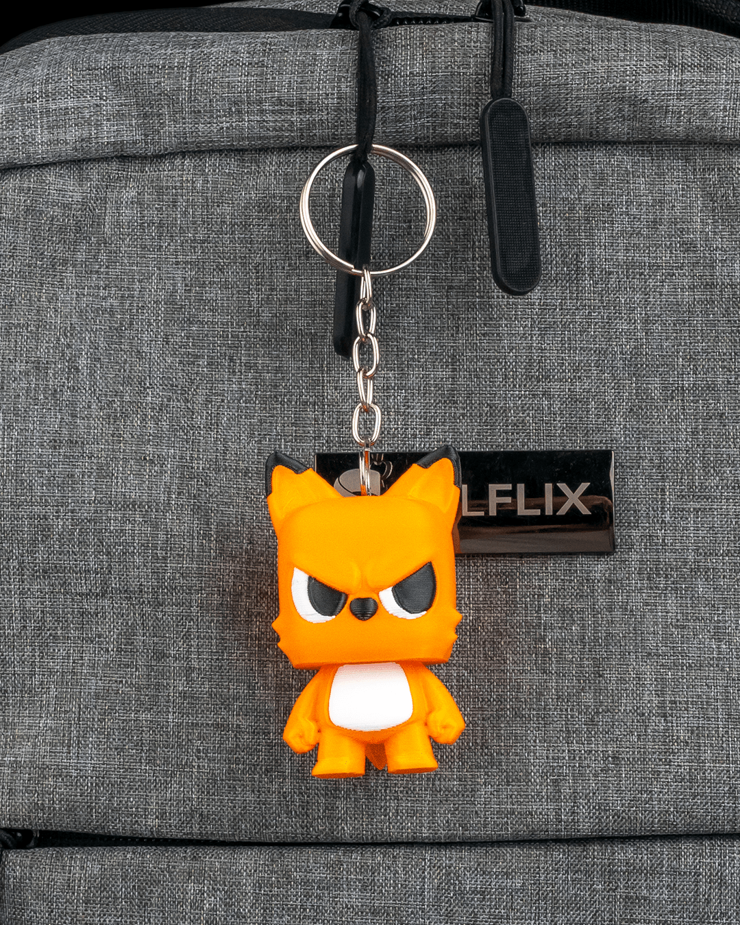 Anty Fox articulated 3D-printed collectible keyring — three-quarter angle