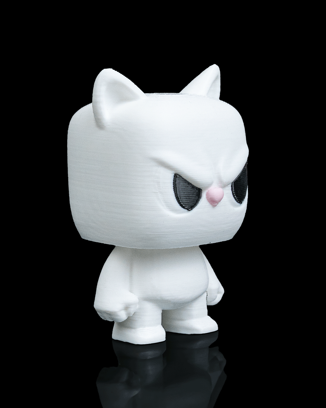 Anty Kitty articulated 3D-printed collectible keyring — close-up detail of the articulated joints
