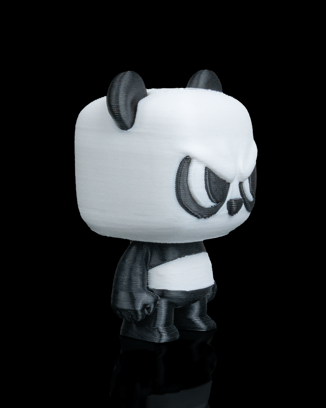 Anty Panda articulated 3D-printed collectible keyring — shown in hand for scale