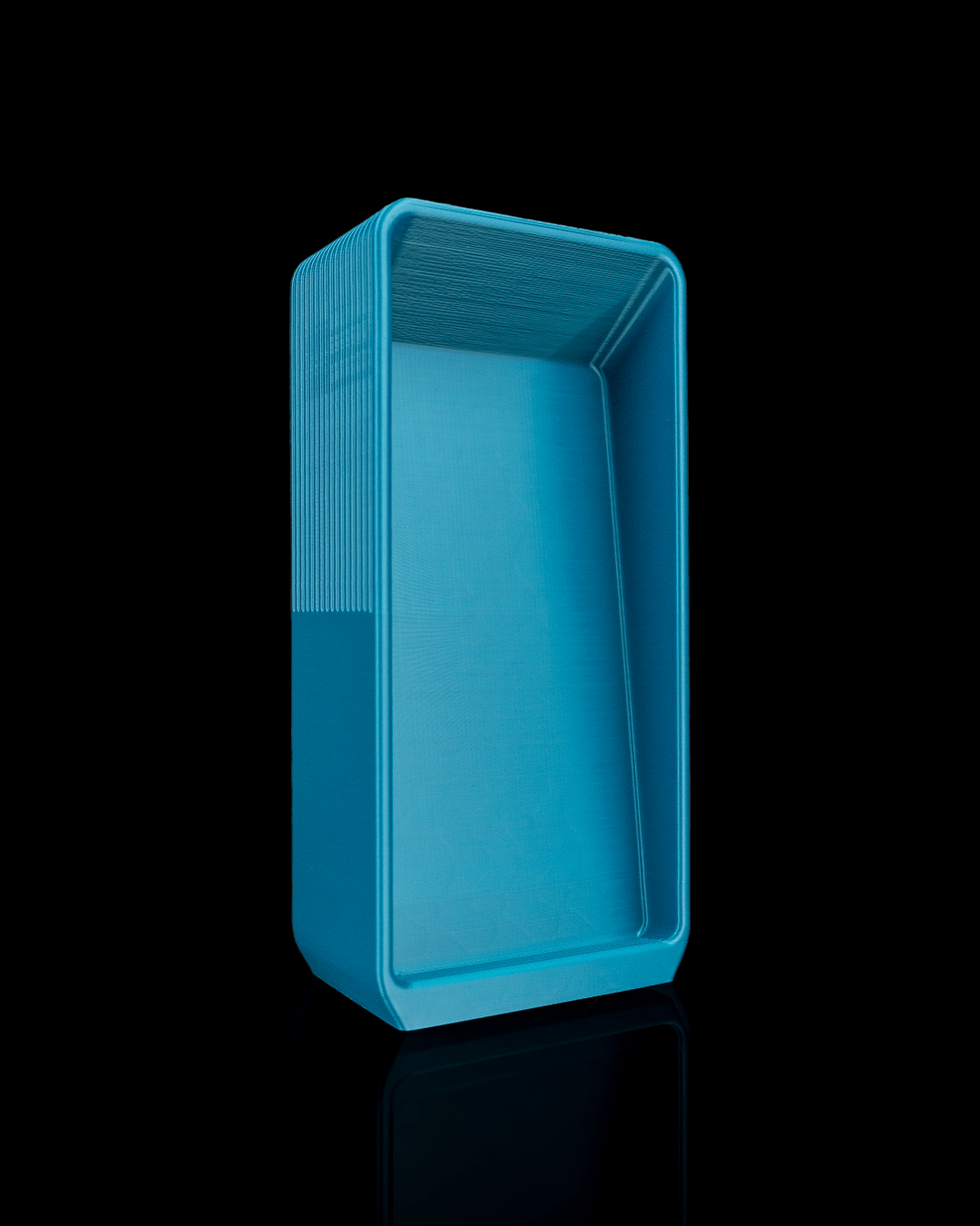 Block Hub — a modular 3D-printed headphone and phone holder — rear view