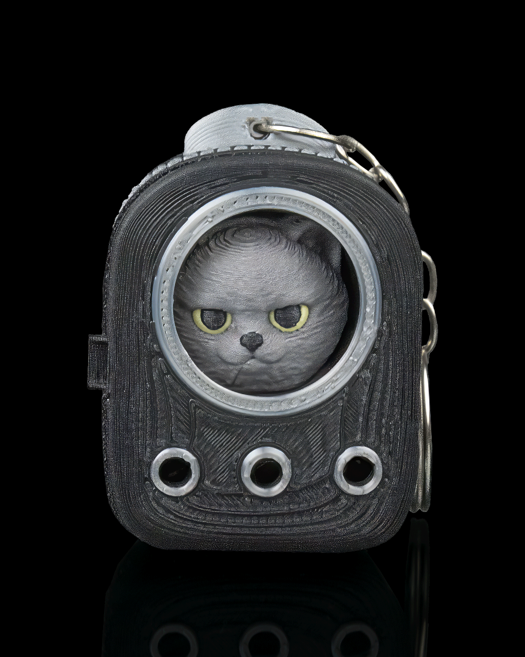 Everyday Pack: British Shorthair Cat Carrier Keyring Charm