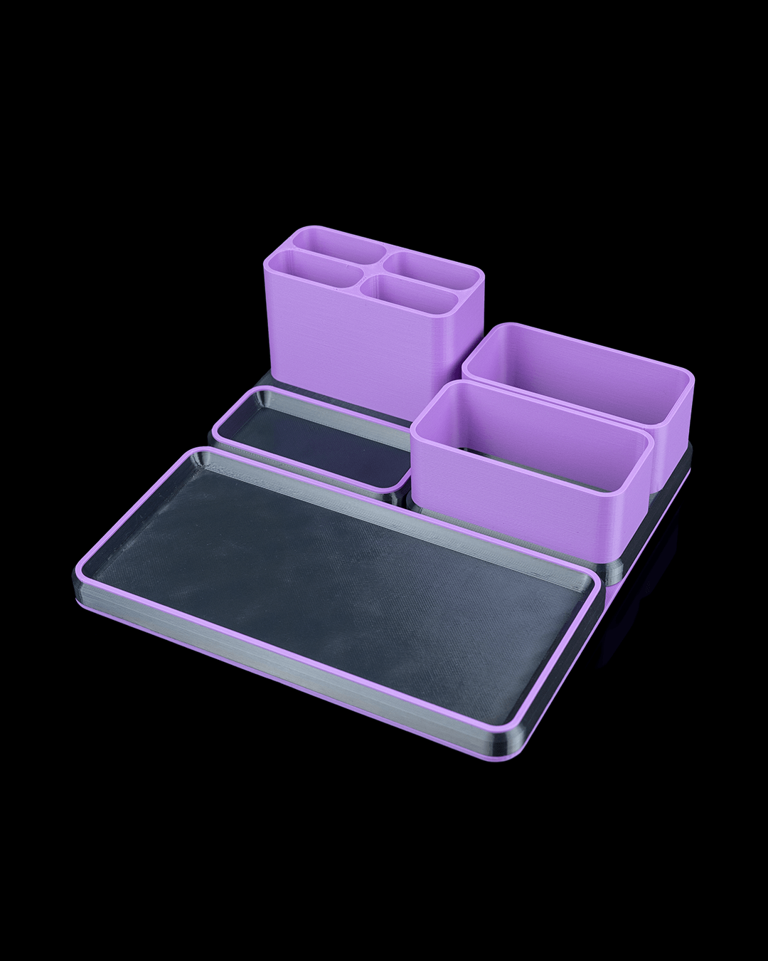 Office Pro Kit — a modular 3D-printed desk organizer set — organizer modules in use