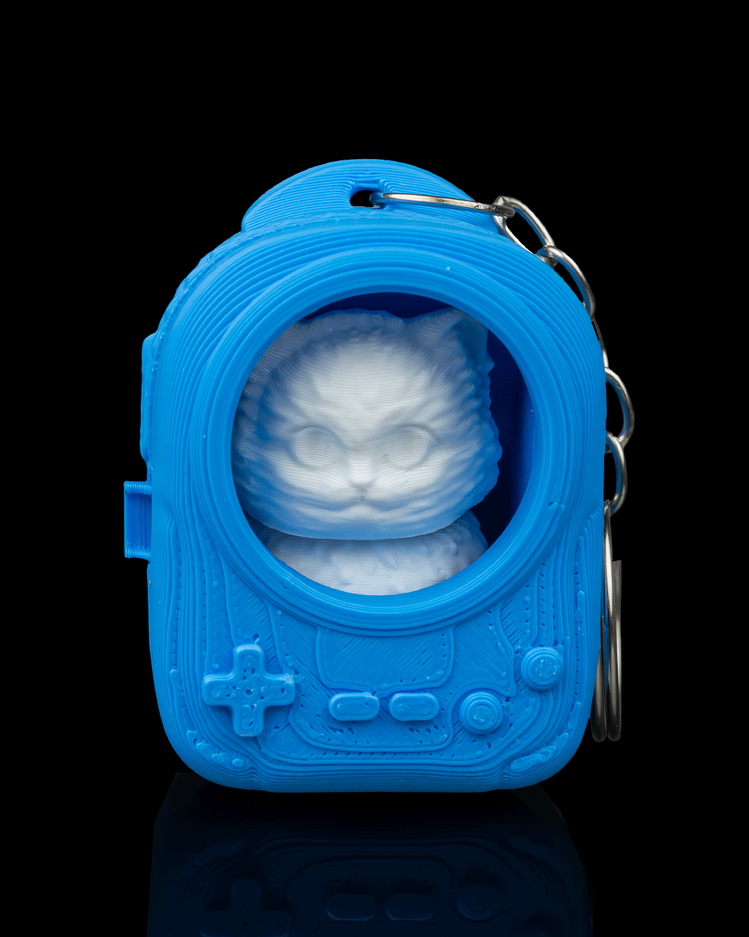 Player Pack: Turkish Angora Cat Carrier Keyring Charm