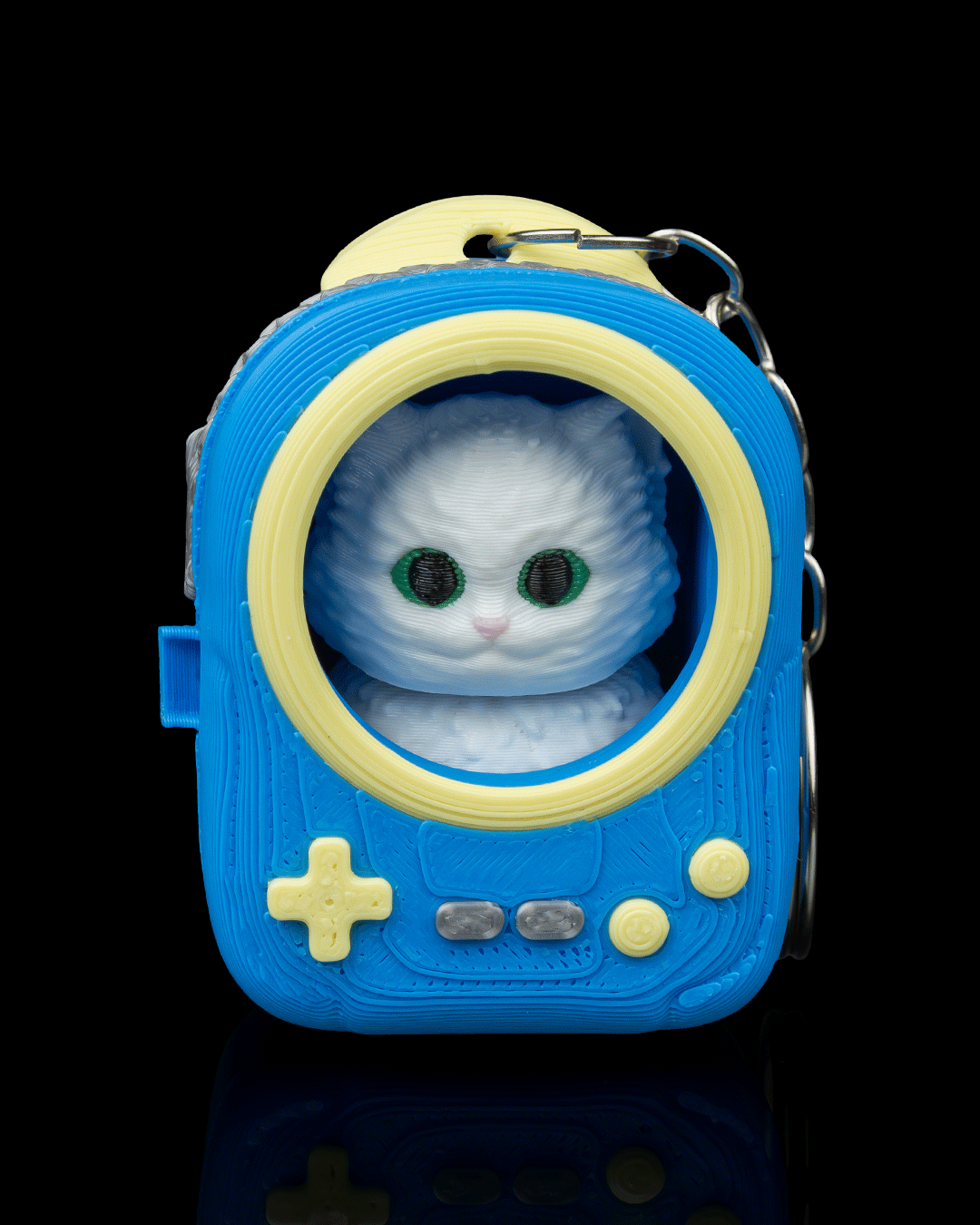Player Pack: Turkish Angora Cat Carrier Keyring Charm