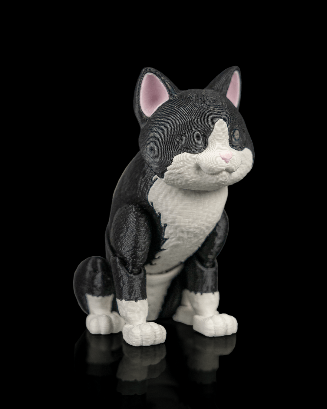 Articulated 3D-printed cat Romeo — poseable desk figurine (view 8)