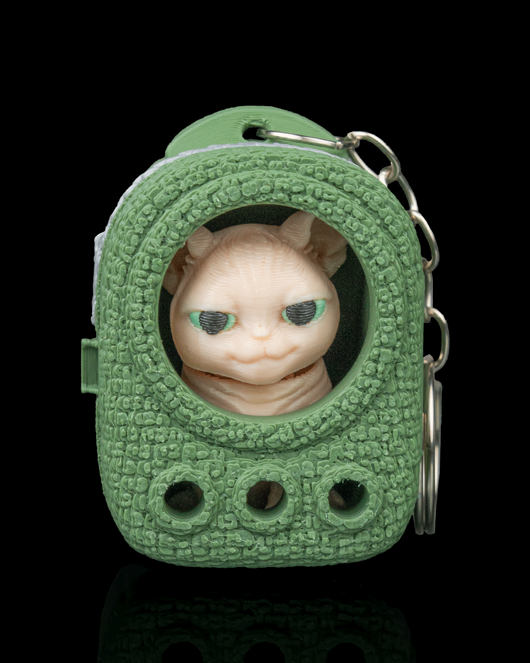 Stitched Pack: Sphynx Cat Carrier Keyring Charm