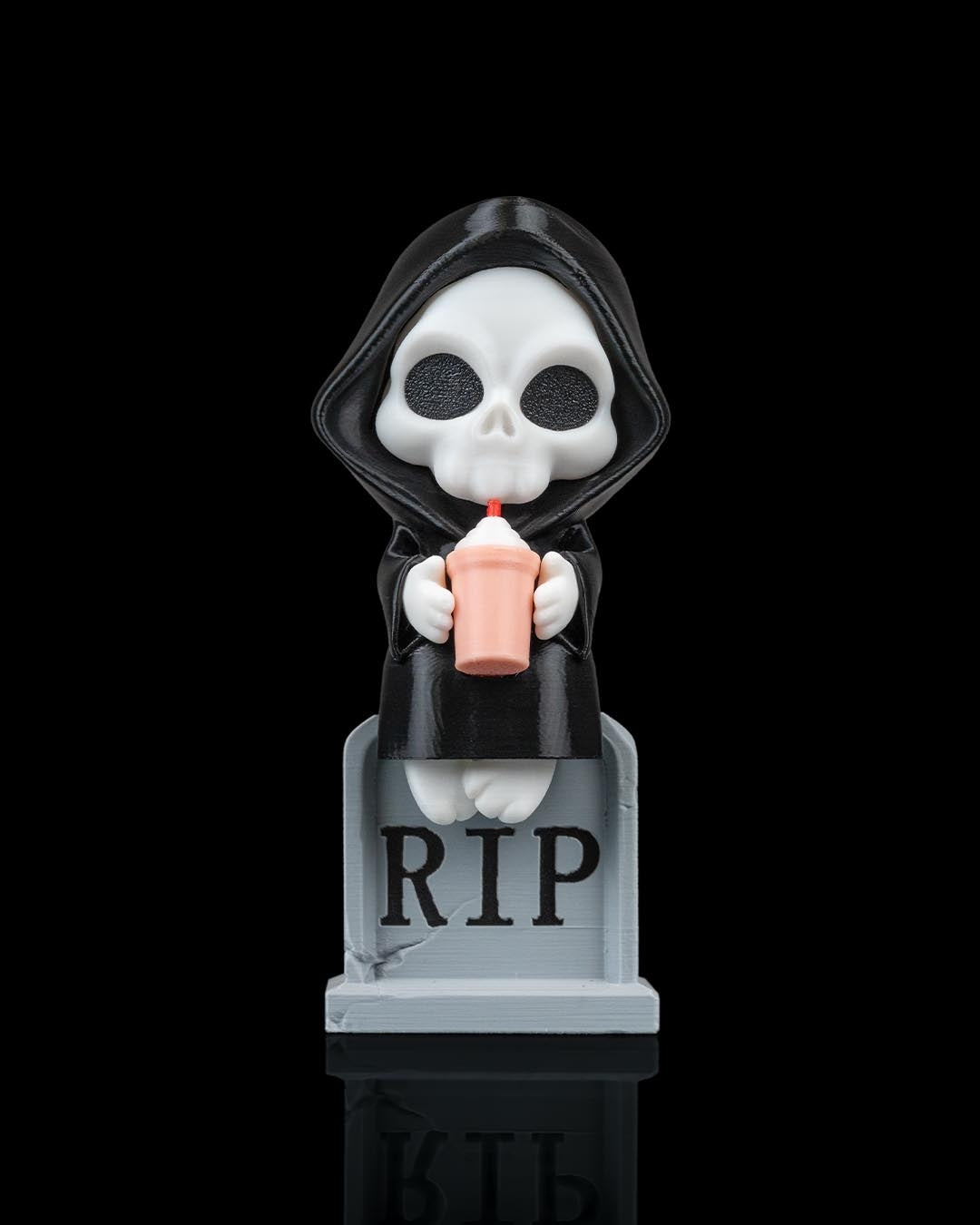 Reap in Peace gravestone reaper — 3D-printed Halloween figure (view 1)