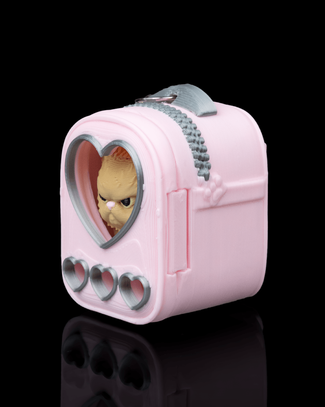 Sweetheart Pack: Persian Cat Carrier Keyring Charm