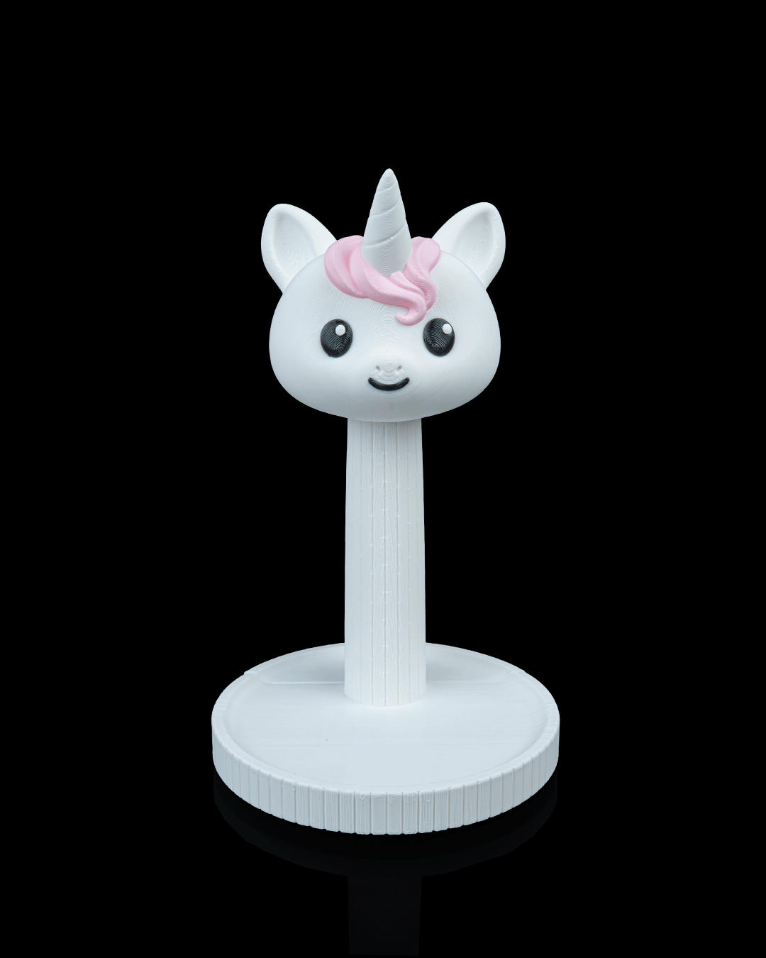 Unicorn — a 3D-printed headphone stand — rear view