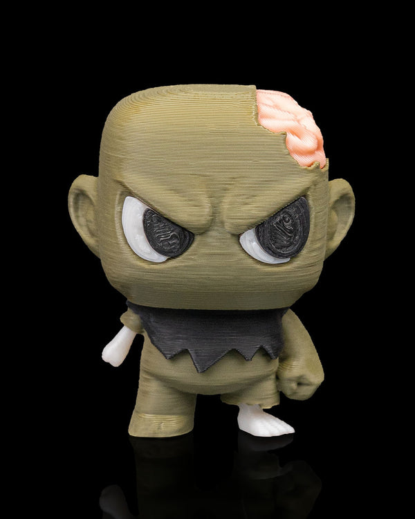 Zanty zombie Anty keyring — 3D-printed Halloween charm (view 1)