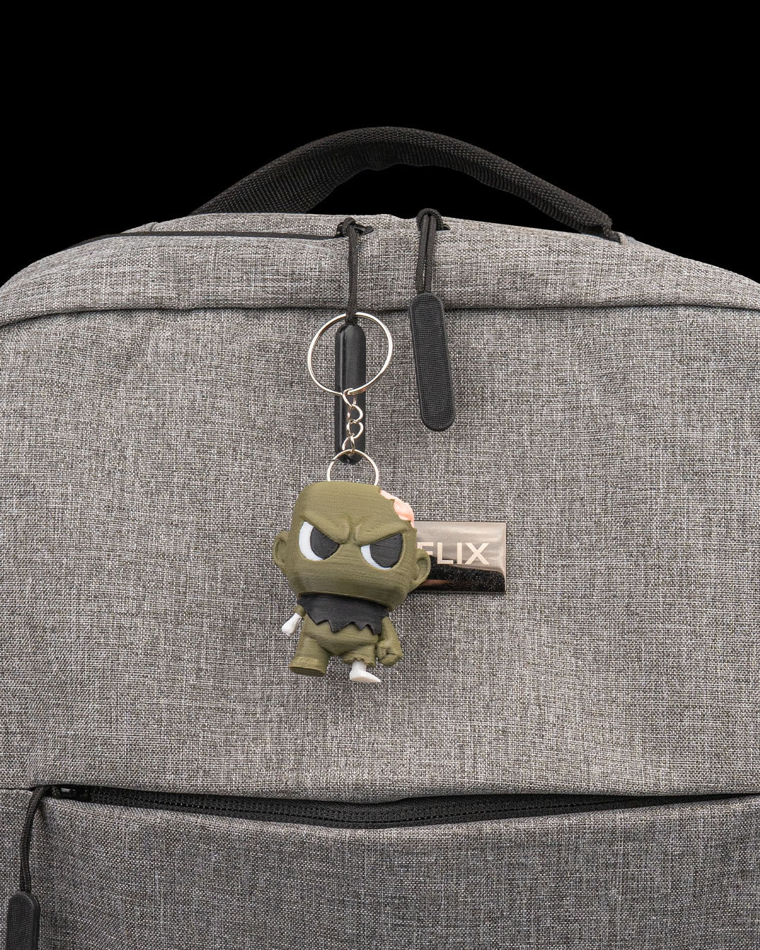 Zanty zombie Anty keyring — 3D-printed Halloween charm (view 7)