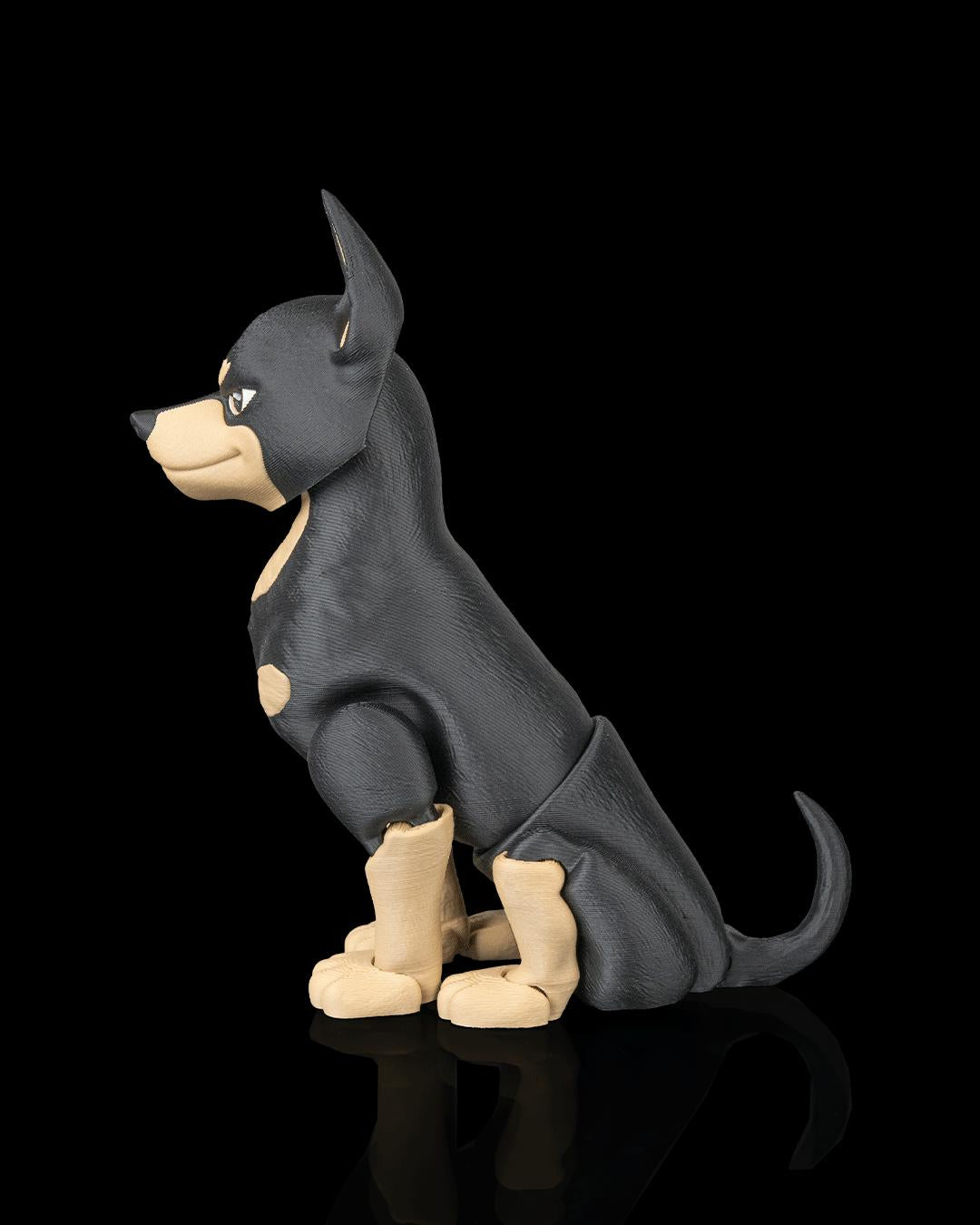 Articulated Doberman Dog Figure: Sleek, Loyal Desk Companion, Dog Lover Gift