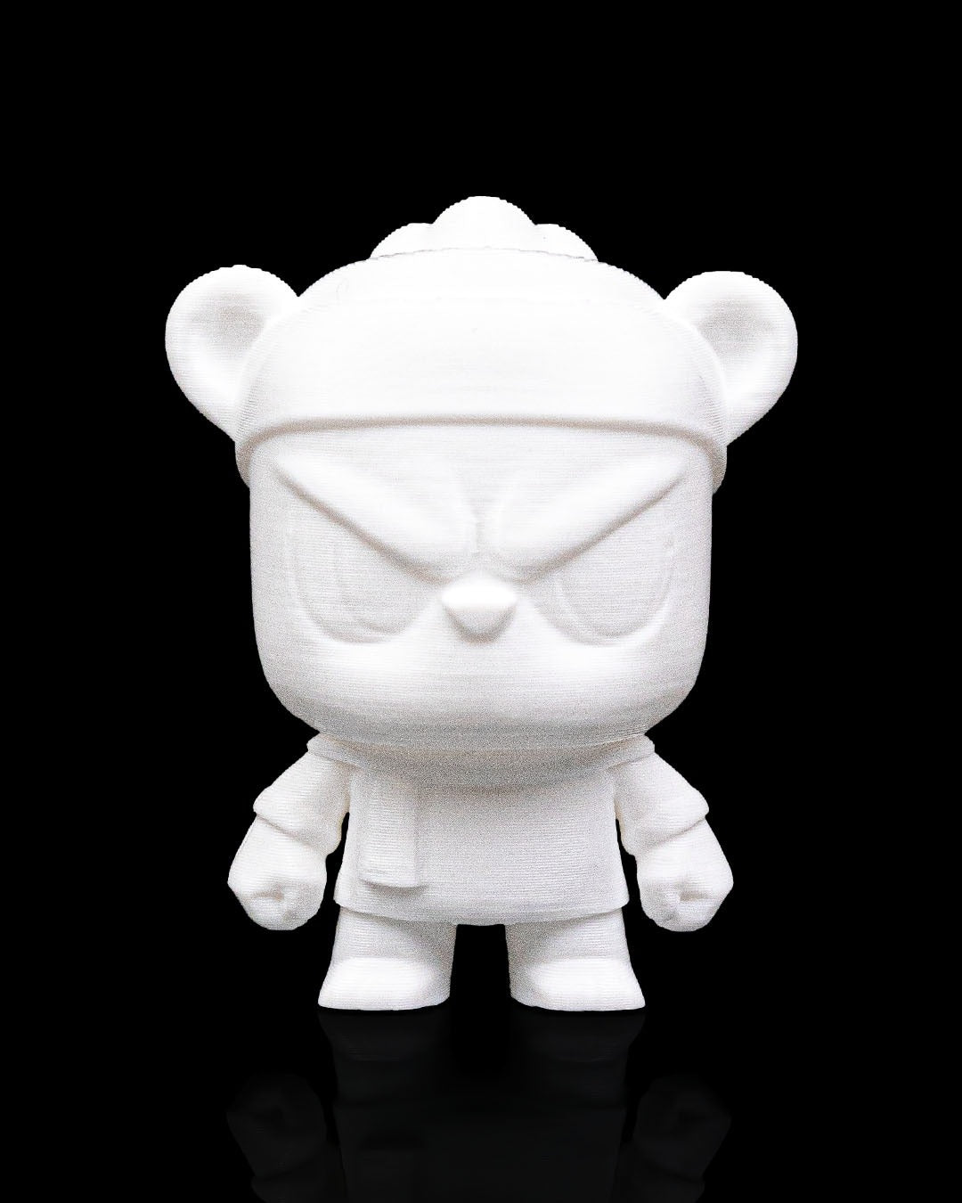 Anty Bear 3D-printed Christmas keyring — printed in a single colour