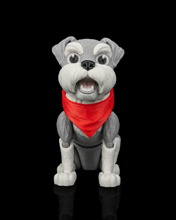 Articulated Schnauzer Dog Toy: George, Desk Companion, Dog Lover Gift