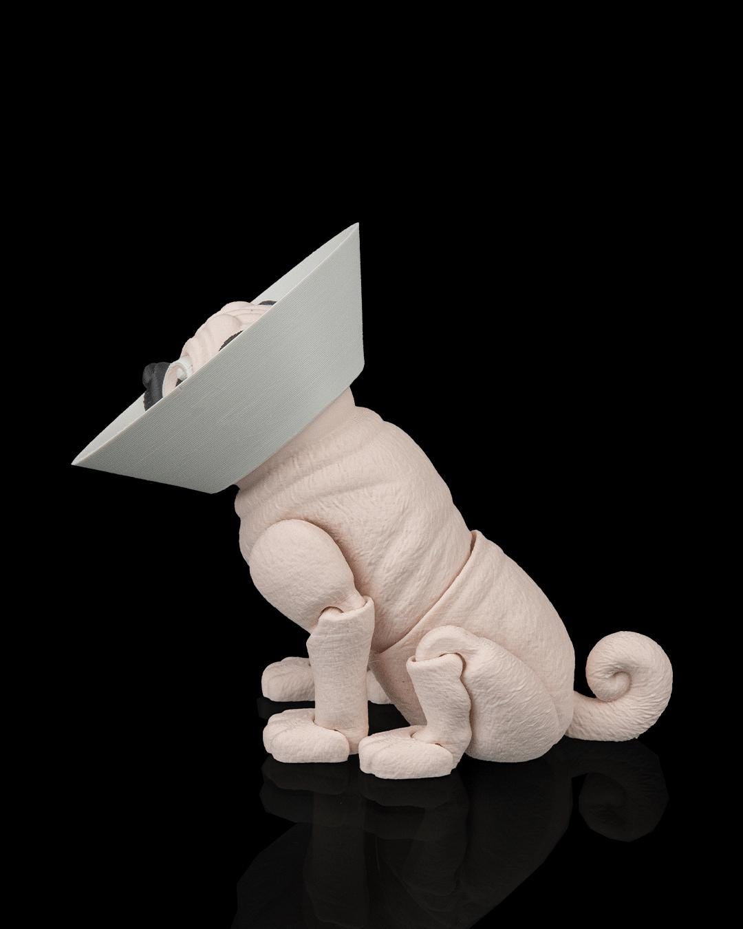 Articulated Pug Figurine: Peanut the Pug Desk Toy, Dog Lover Gift