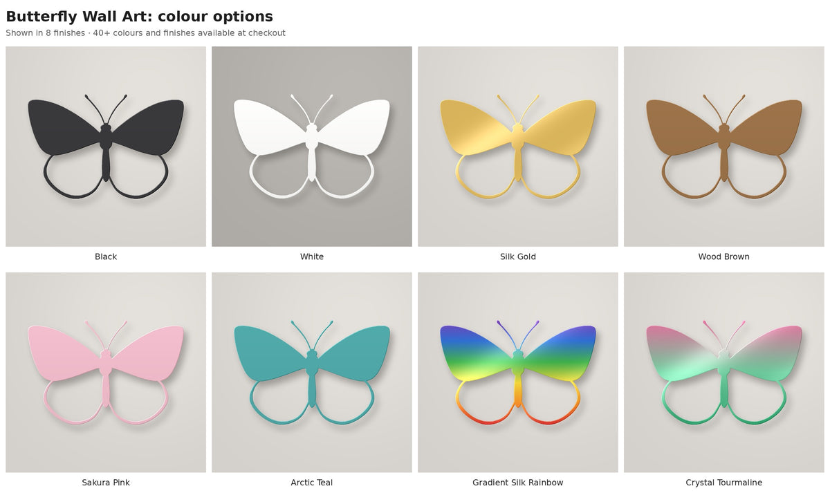 Butterfly Wall Art — colour options