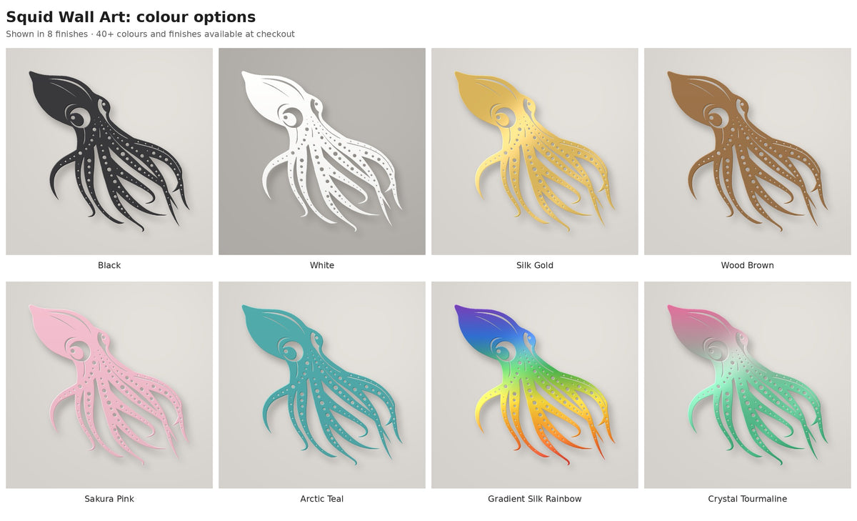 Squid Wall Art — colour options