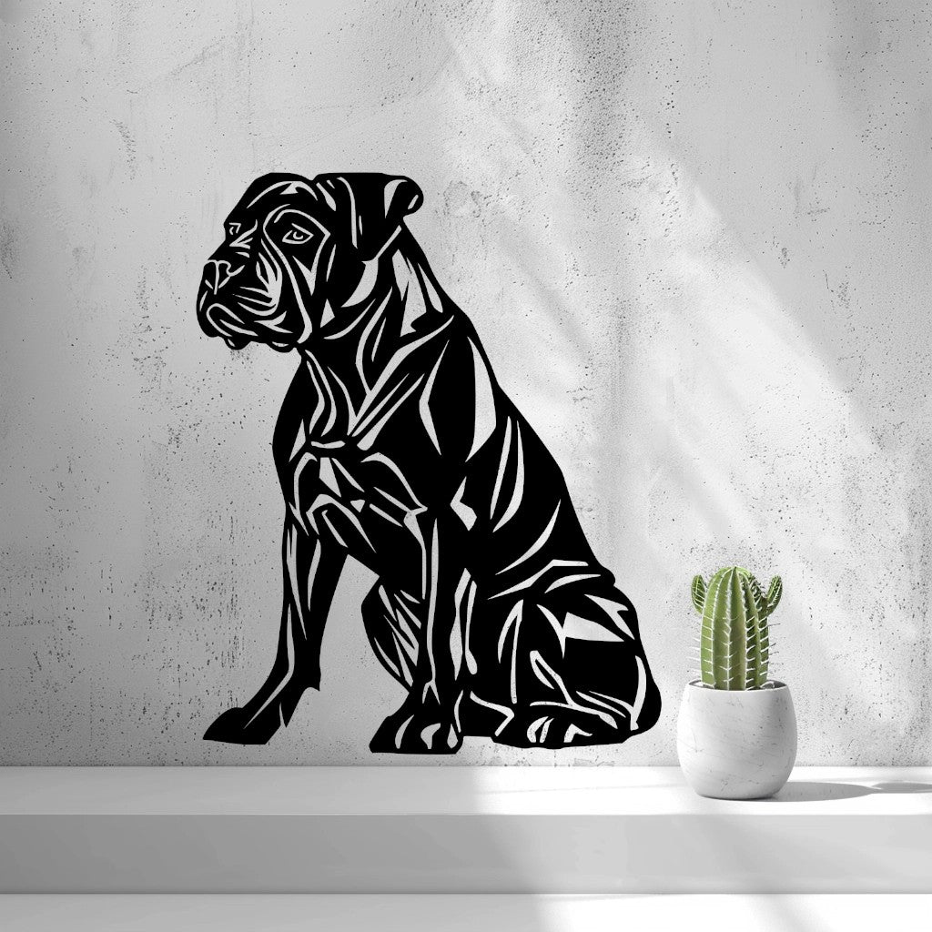 Cane Corso Wall Art — shown in black on a wall