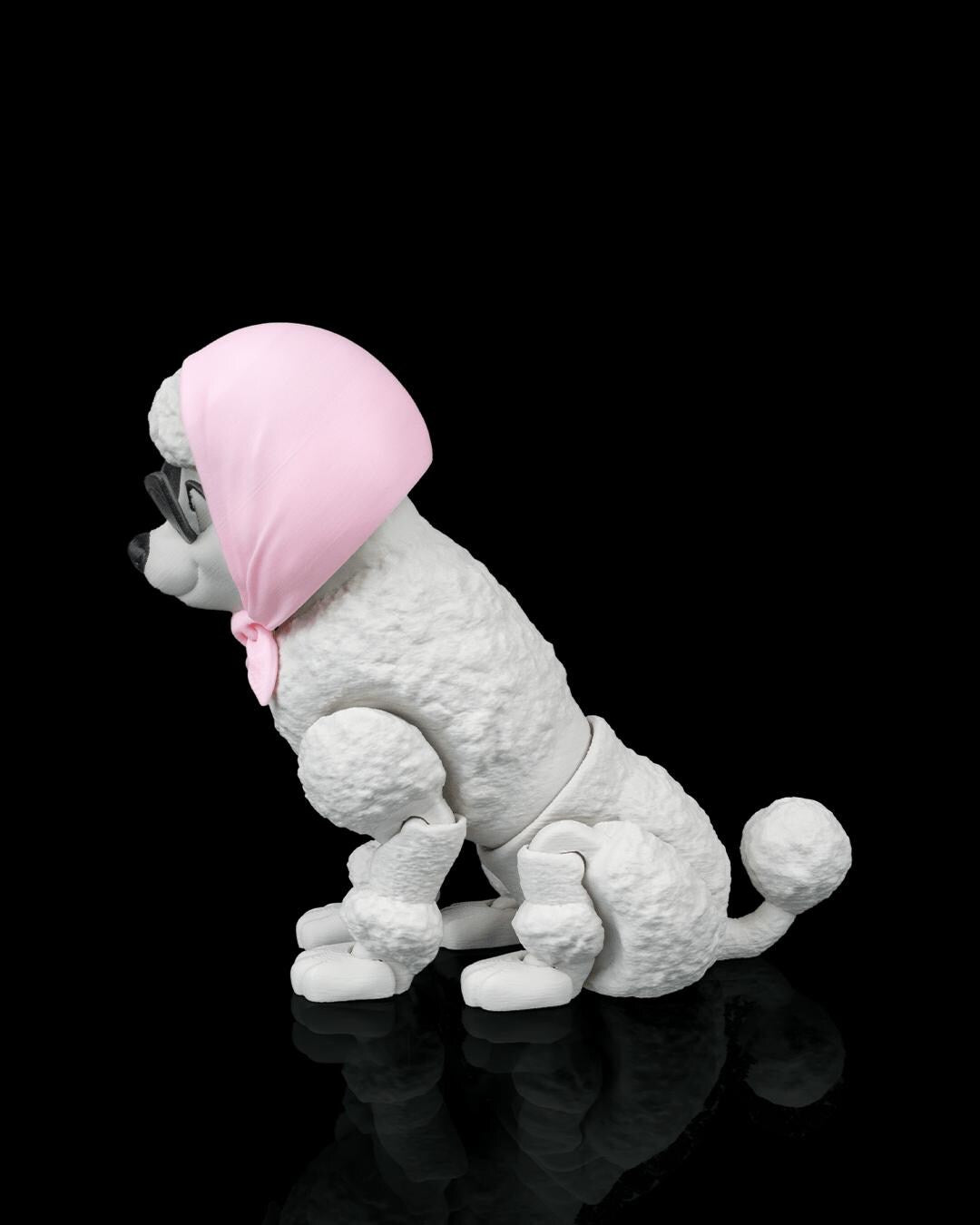 Articulated Poodle Figurine: Barbara, Desk Companion, Dog Lover Gift