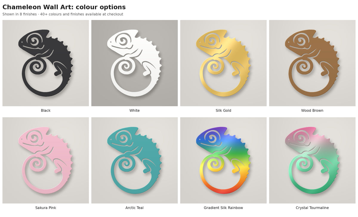 Chameleon Wall Art — colour options