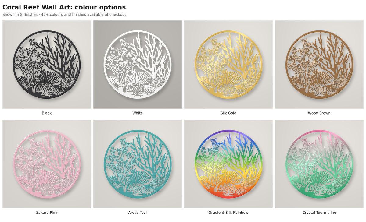 Coral Reef Wall Art — colour options