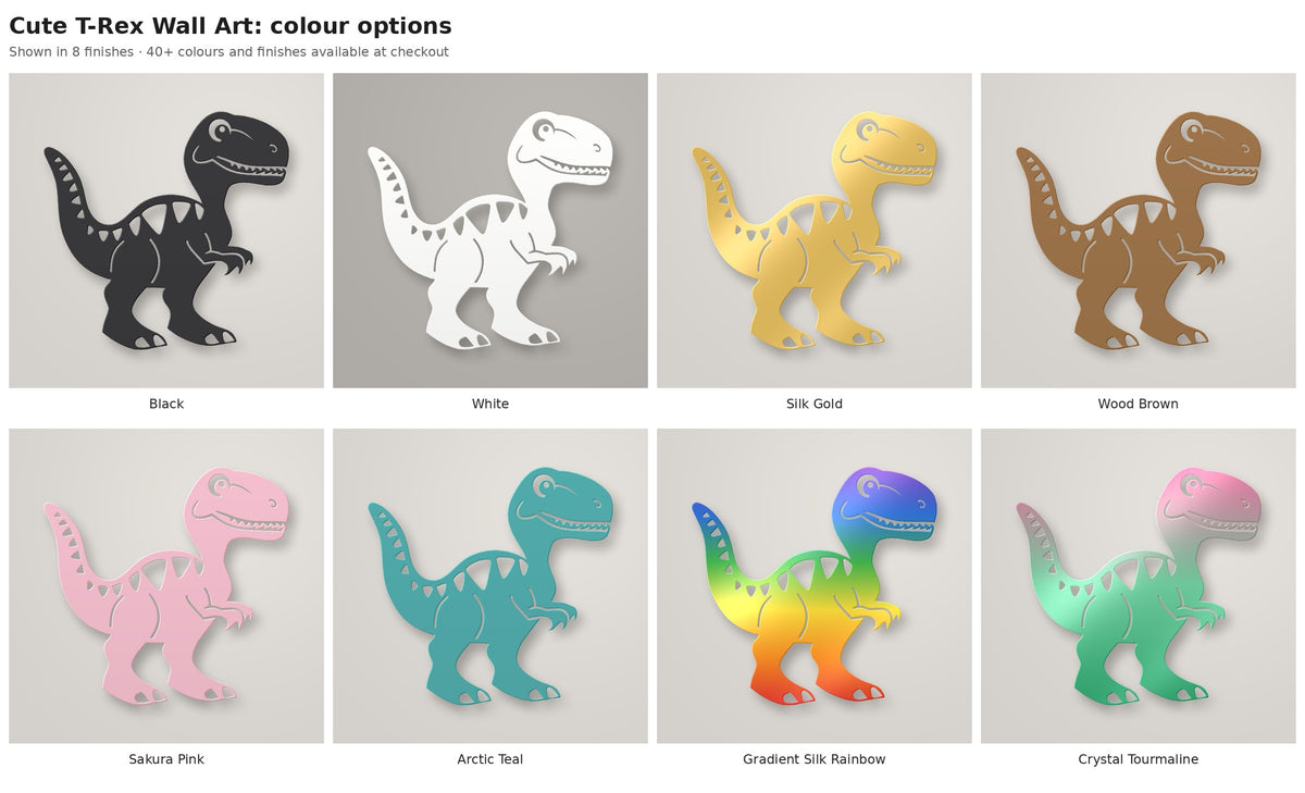 Cute T-Rex Wall Art — colour options