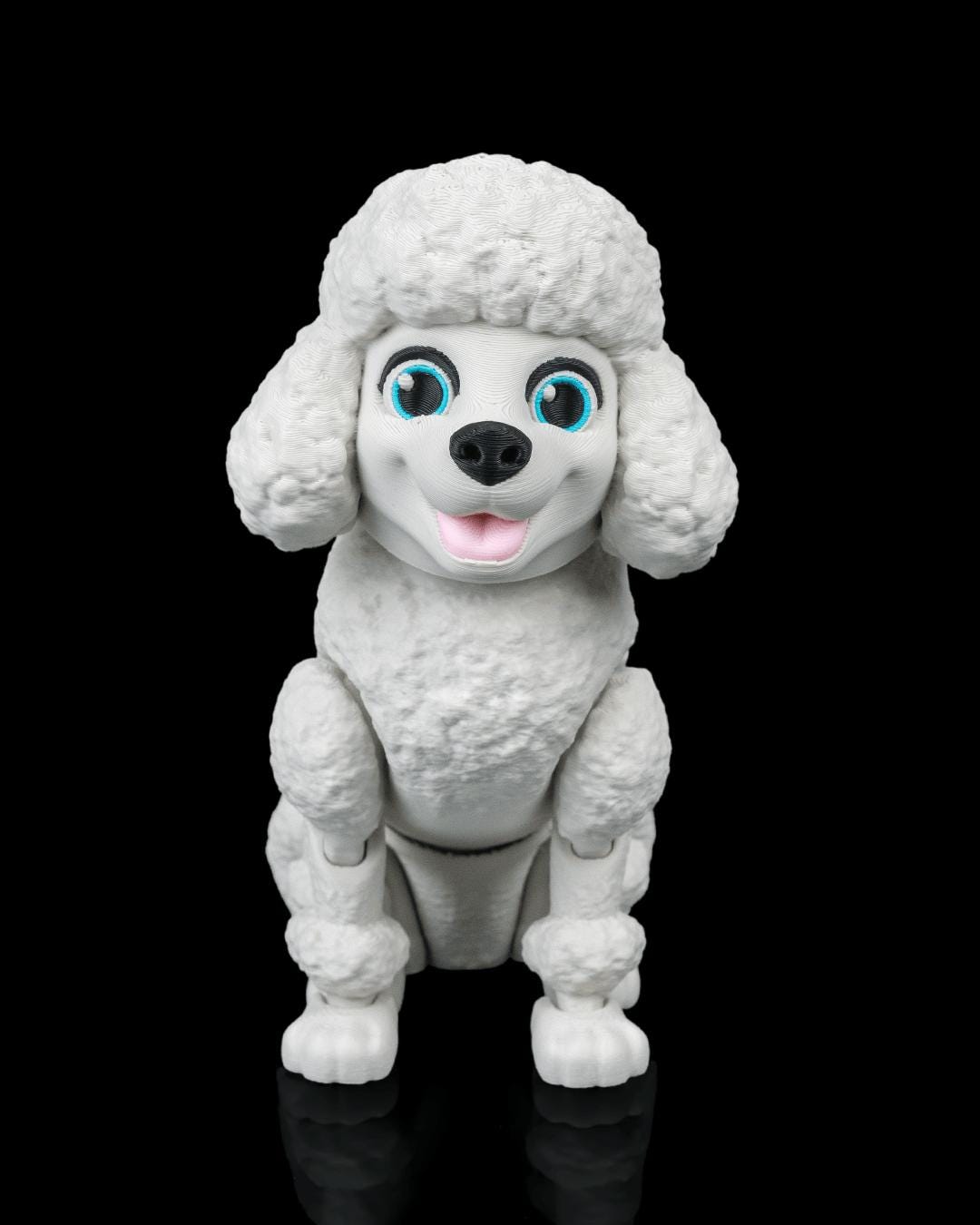 Articulated Poodle Figurine: Barbara, Desk Companion, Dog Lover Gift