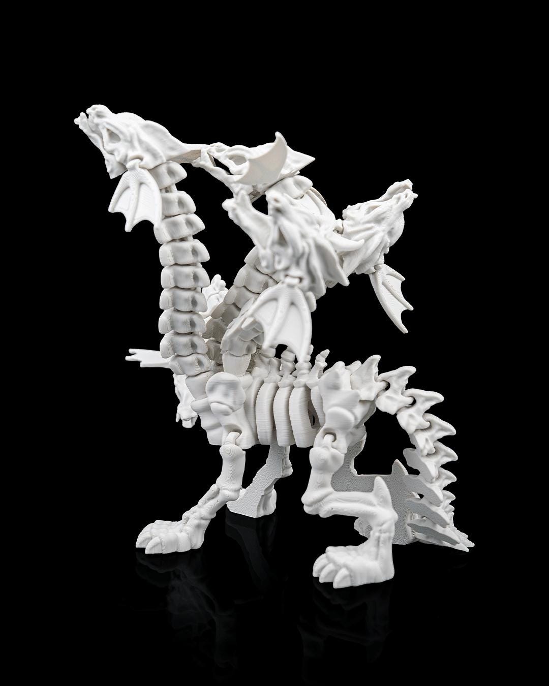 Articulated Hydra Skeleton Figure: Mythic Labyrinth Collectible, Fantasy Desk Toy