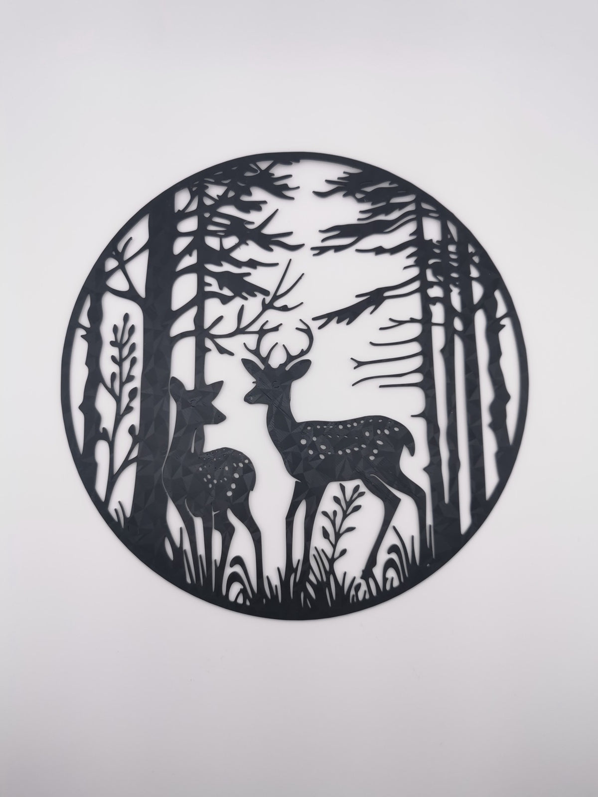 Deer in the Forest Wall Art — the printed piece