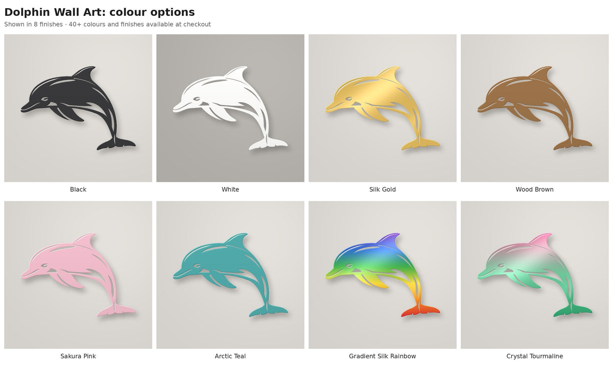 Dolphin Wall Art — colour options