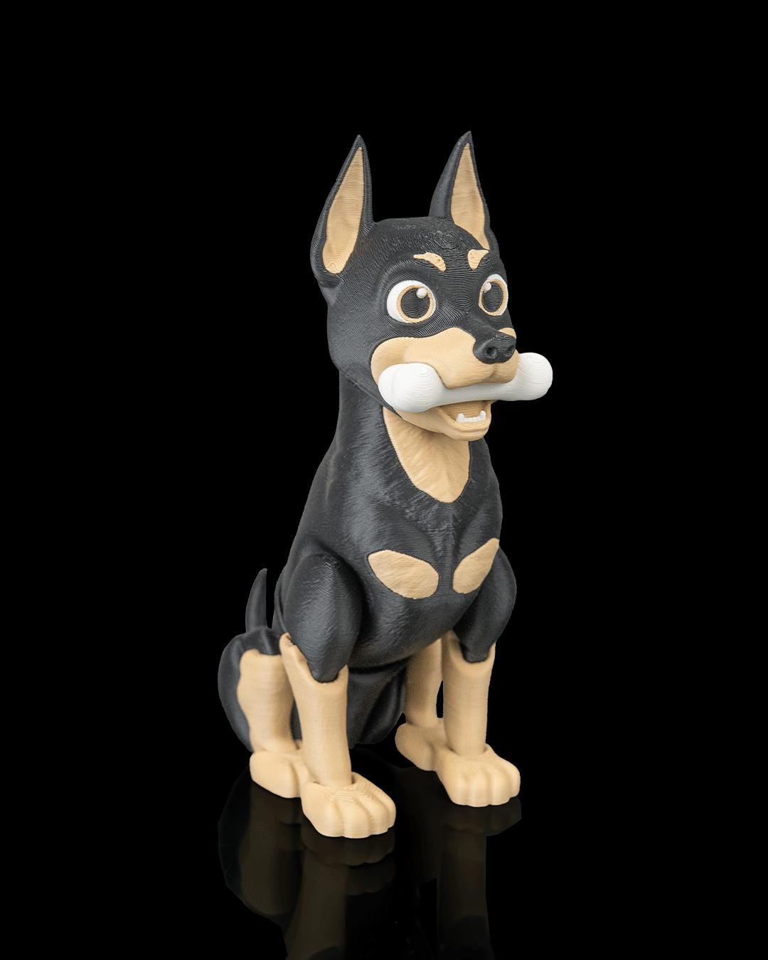 Articulated Doberman Dog Figure: Sleek, Loyal Desk Companion, Dog Lover Gift