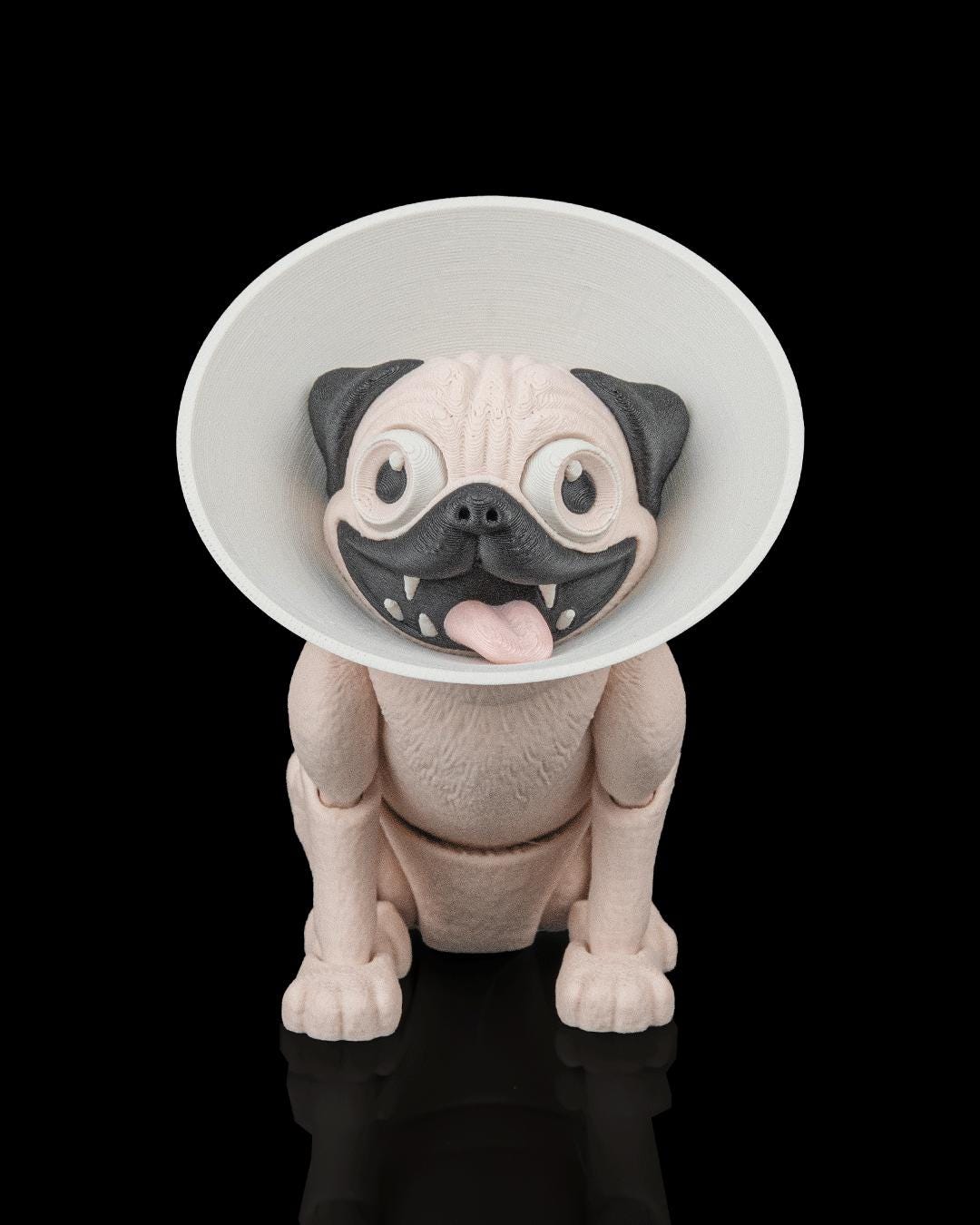 Articulated Pug Figurine: Peanut the Pug Desk Toy, Dog Lover Gift