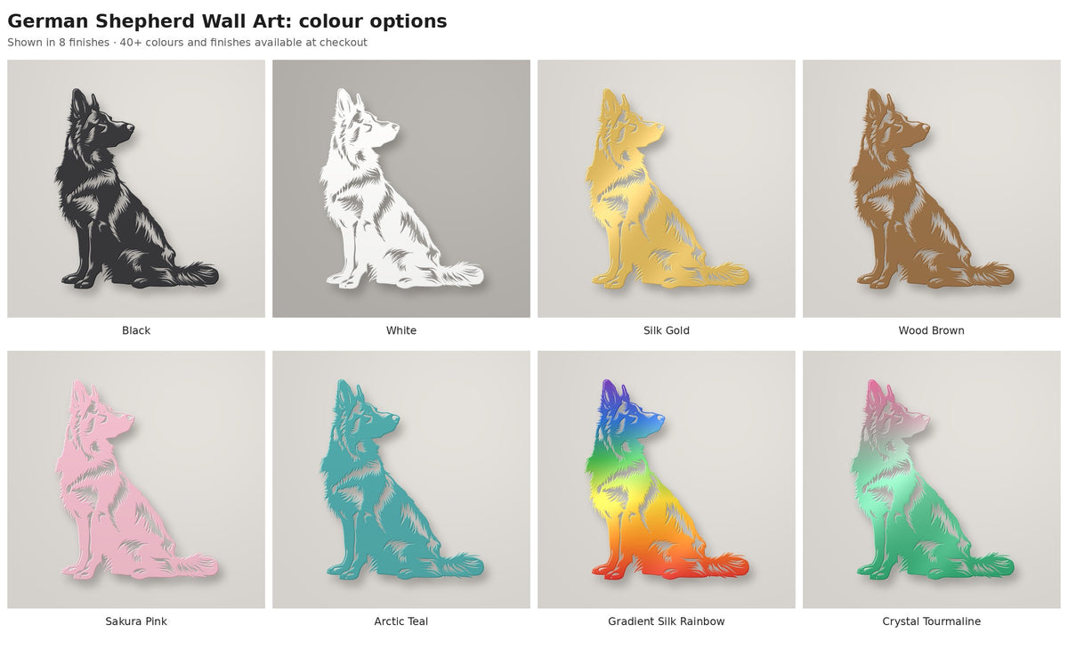 German Shepherd Wall Art — colour options