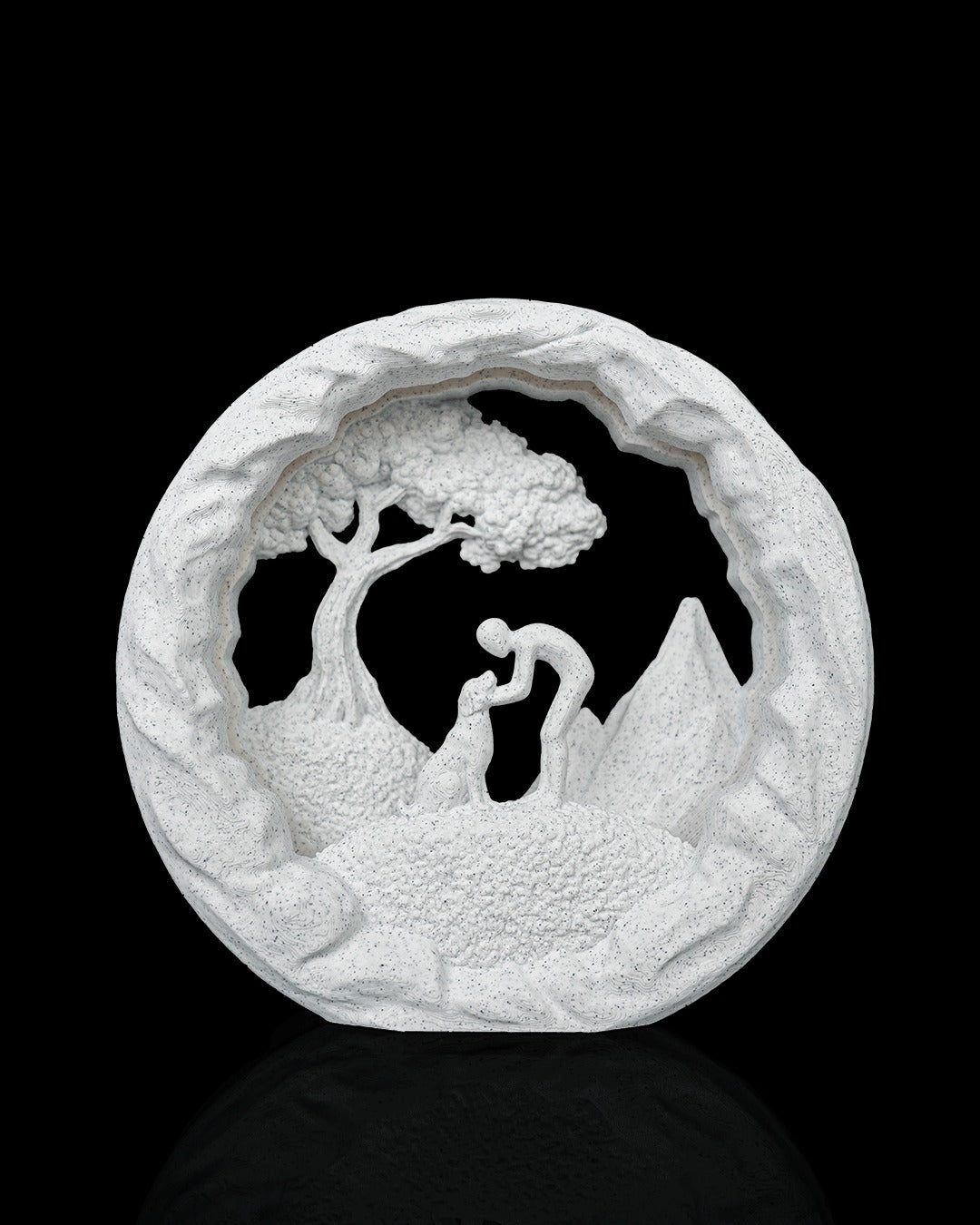 Good Boy Table Lamp — switched off, white print as pictured