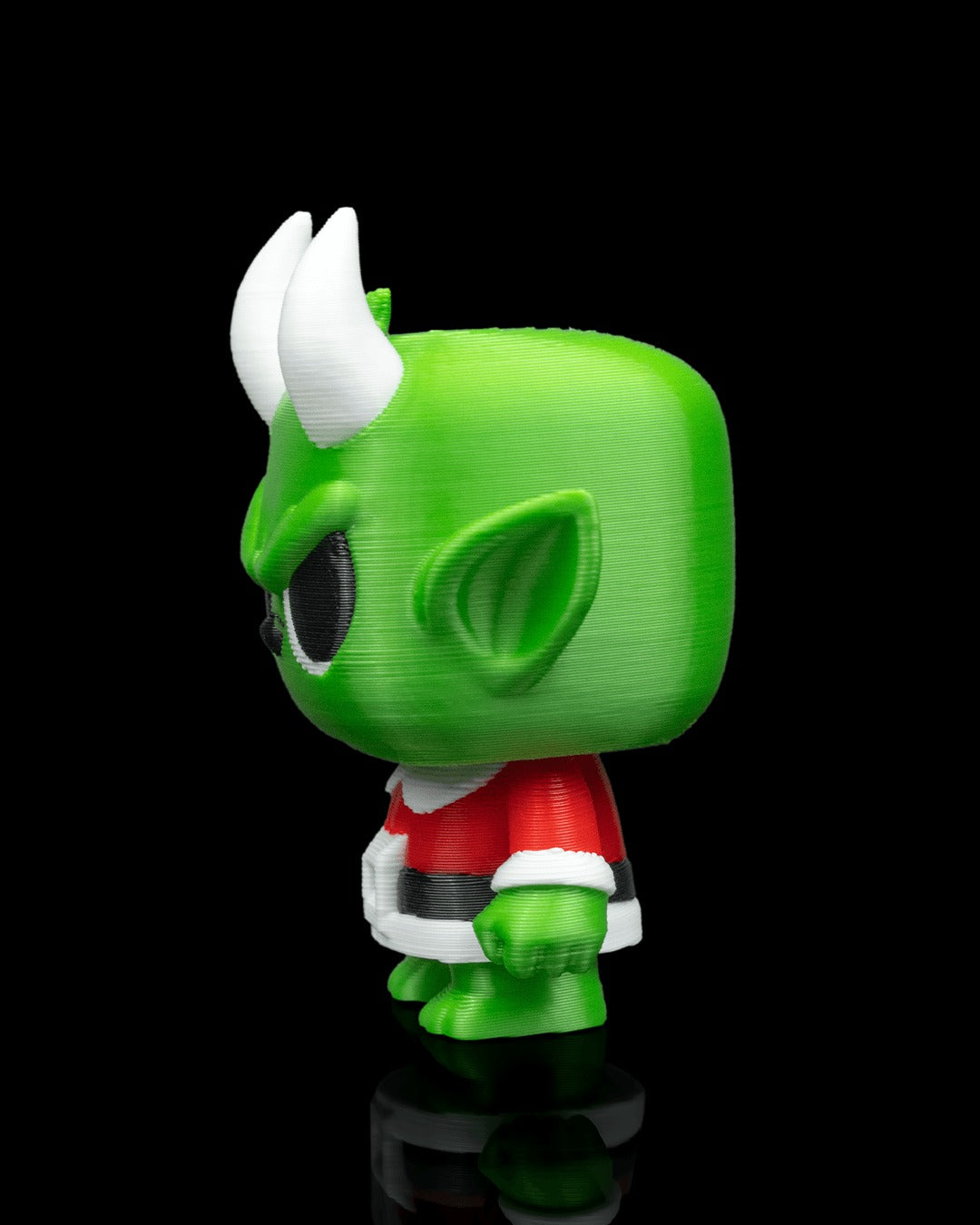 Granty 3D-printed Christmas keyring — side profile
